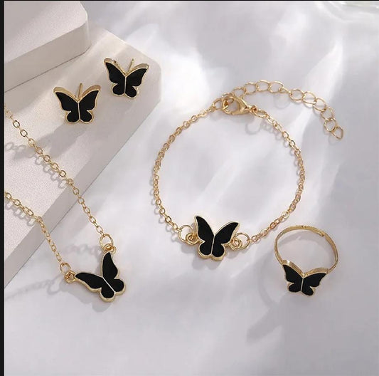 IK Fashion - Korean Fashion Retro Stereo Lace Butterfly Short Clavicle Necklace Female Birthday Gift