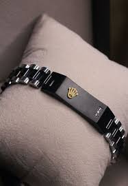 Rolex Style Bracelet for Men | Stainless Steel Hand Bracelet 1st Copy | Black, Gold, Blue Colors | Luxury Rolex Name Bracelet for Boys & Girls | Designer Fashion Bracelet for Gift & Daily Wear